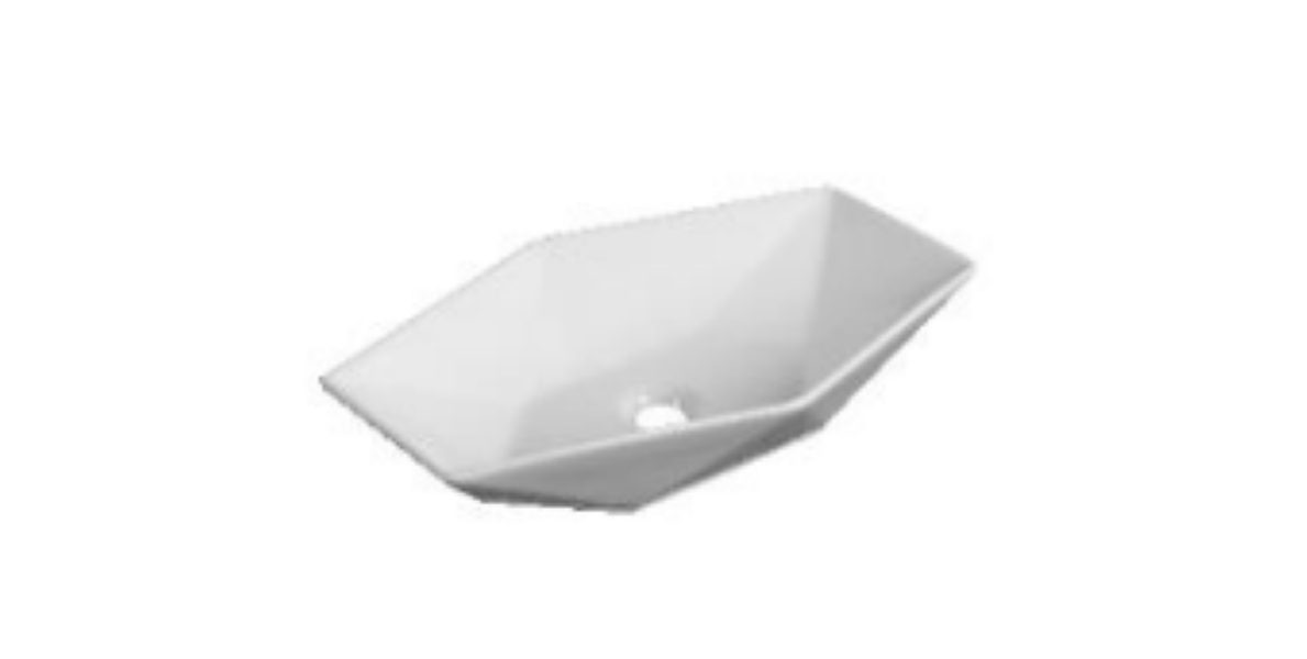 565*365*125mm Infinity Gloss White Ceramic Special Shape Above Counter Basins