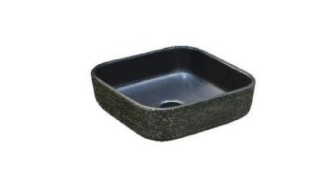 380*380*140mm Infinity Art Dark Green Porcelain Square Above Counter Basins