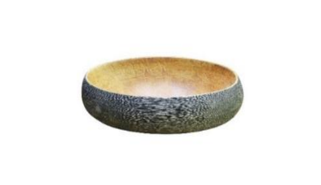 470*320*140mm Infinity Art Grey And Yellow Porcelain Oval Above Counter Basins