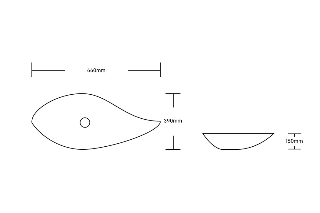 660*390*150mm Infinity Gloss White/Matt White/Matt Black Ceramic Special Shape Above Counter Basins