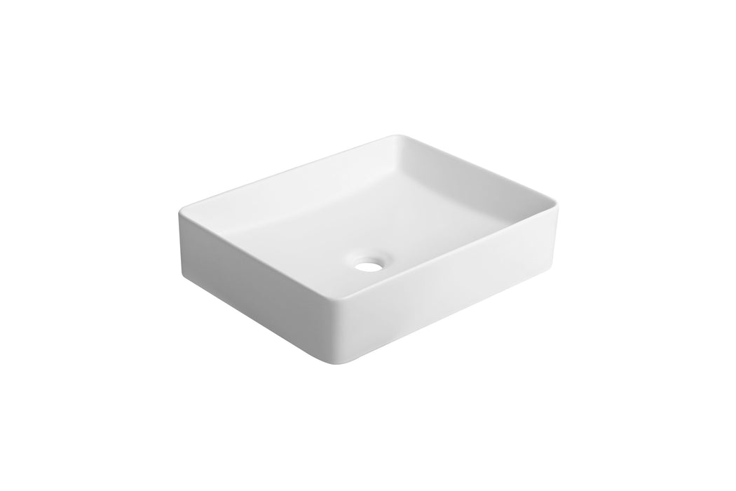 480*370*110mm Infinity Matt White/Matt Black Ceramic Rectangle Above Counter Basins