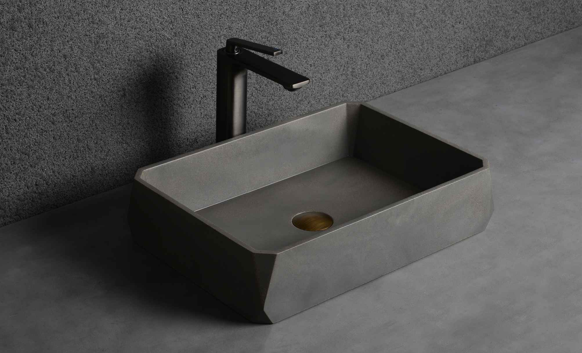 500*350*120mm Infinity Grey Concrete Rectangle Above Counter Basins ...