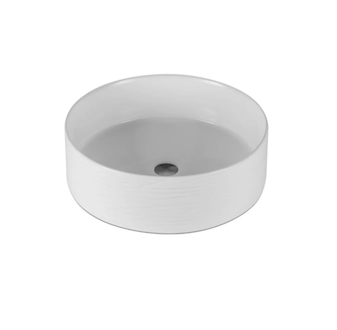 400*400*130mm Infinity Gloss White Ceramic Round Above Counter Basins