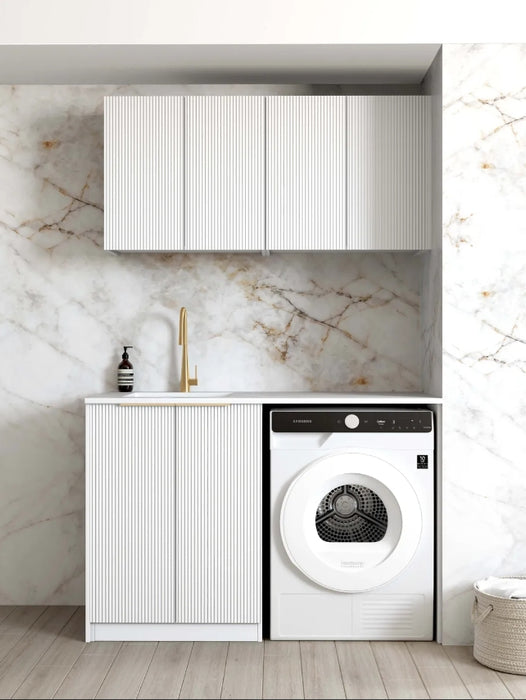 1305*600*2100mm Otti Bondi White Fluted Moisture Resistant Plywood White Laundry Kit