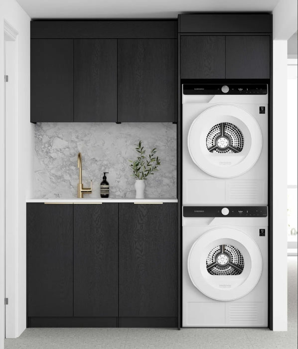 1715*600*2100mm Otti Byron/Bondi Laminated Black Oak Moisture Resistant Plywood Laundry Kit