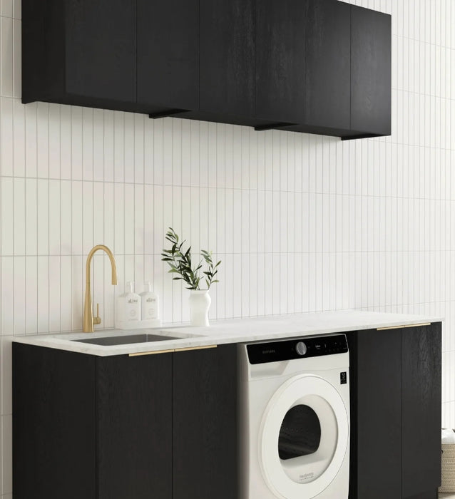 1960*600*2100mm Otti Byron/Bondi Laminated Black Oak Moisture Resistant Plywood Laundry Kit