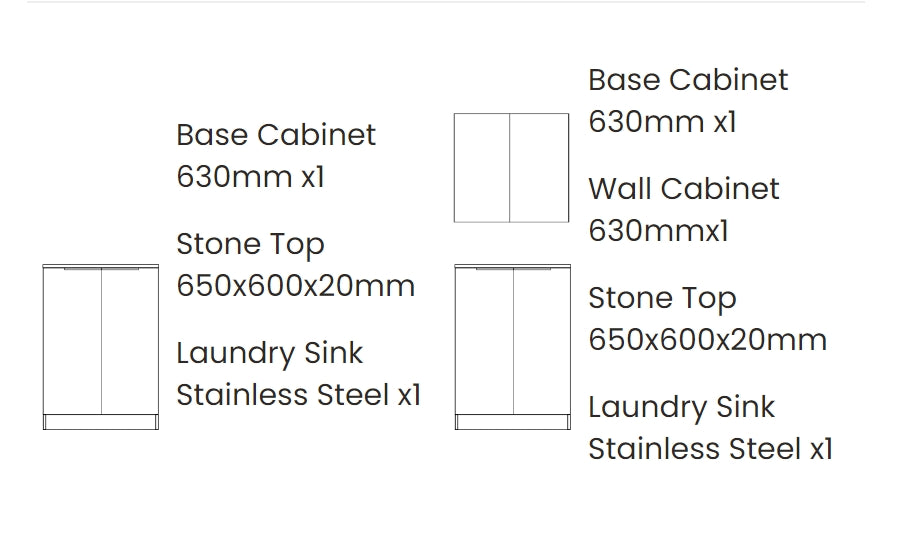 650*600*20mm Otti Byron/Bondi Laminated Natural Oak Moisture Resistant Plywood Mini Laundry