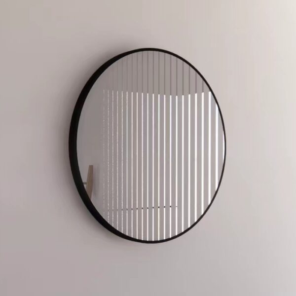 800/600mm ABS Gold/Black Plain Round Wall Mounted Mirror Only