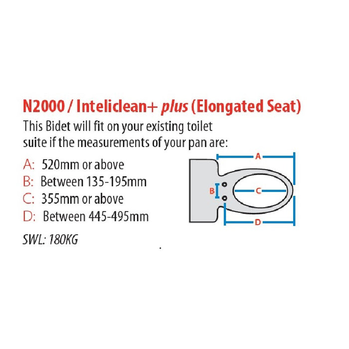 The Bidet Shop National N-2000 Standard Retrofit Bidet Remote Control