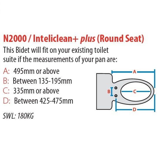 The Bidet Shop National N-2000 Standard Retrofit Bidet Remote Control