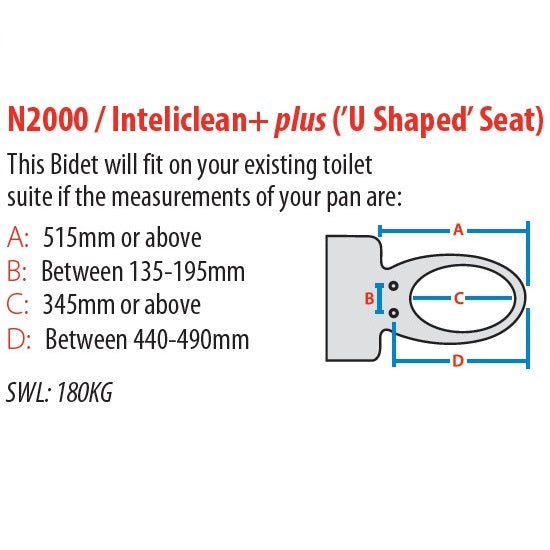 The Bidet Shop National N-2000 Standard Retrofit Bidet Remote Control