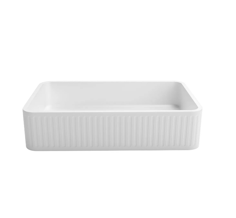 520*320*120mm OTTI Hudson Matt White Rectangle Concrete Above Counter Basin