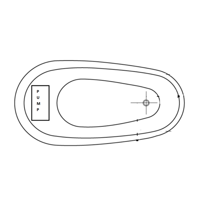 FS21 1800*900*800mm White Oval 12 Jets Acrylic Freestanding Spa Bathtub