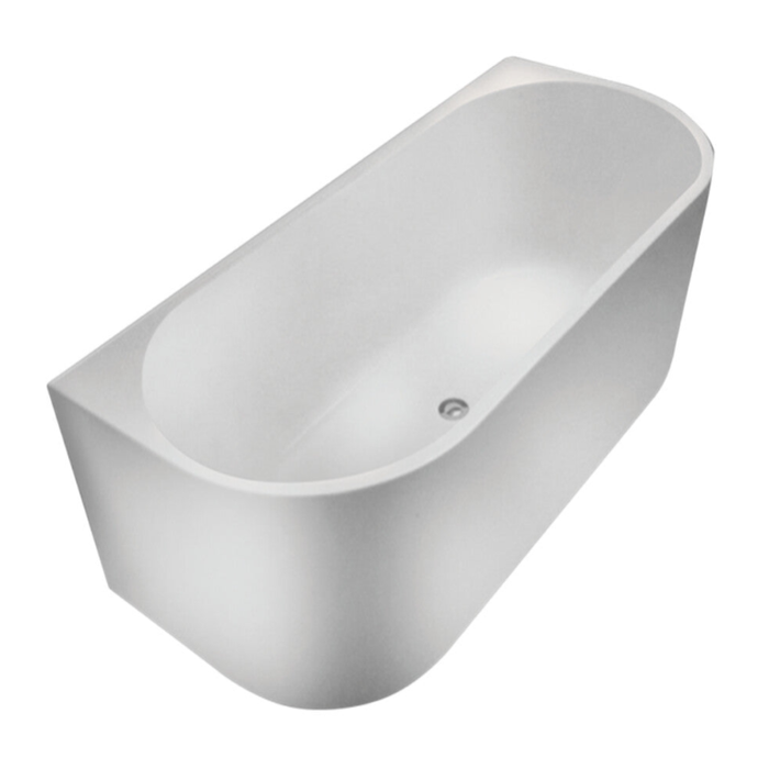 FS36 1500/1700mm White Oval Acrylic Back To Wall Freestanding Bathtub
