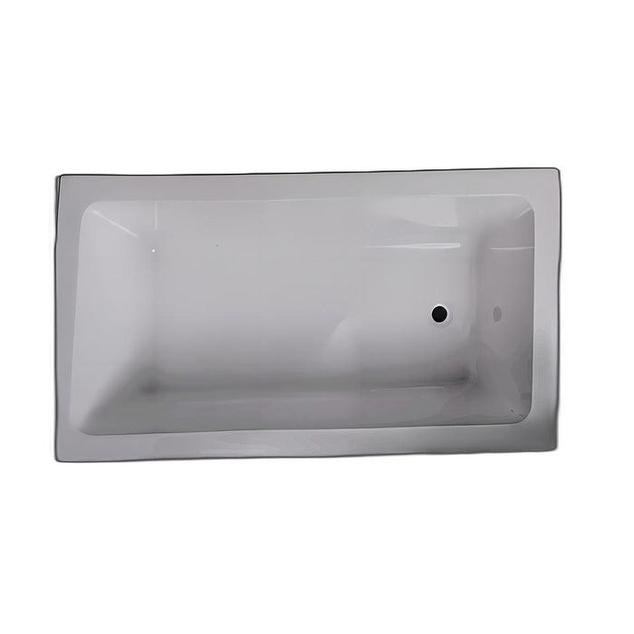 1800*850*500mm Broadway Tano Gloss White Acrylic Oval Drop In Bathtub