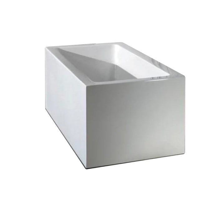 1520-1700*750*580mm Broadway ATAUD White Acrylic Rectangle Freestanding Bathtub