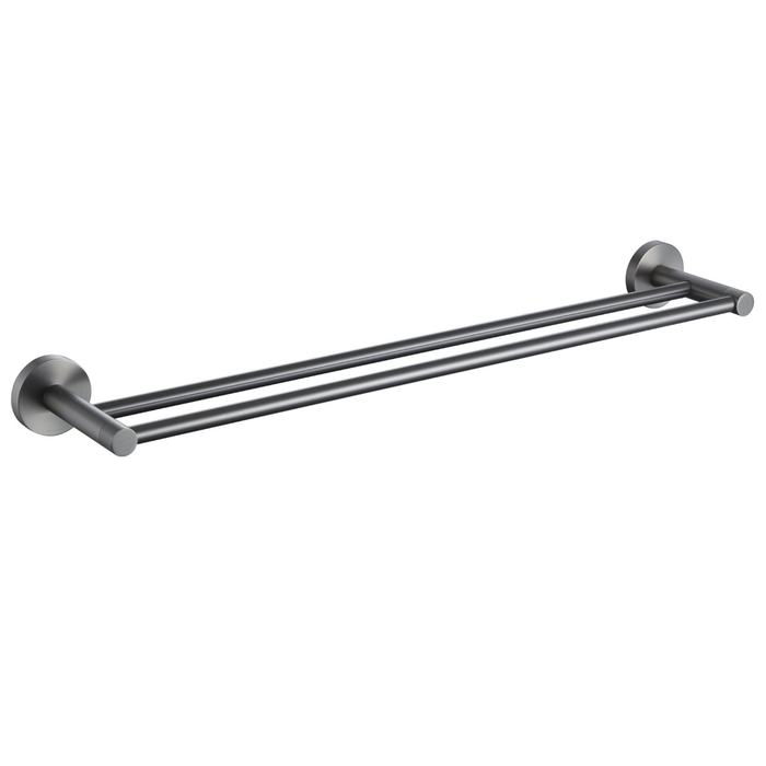 600mm BK RUND Chrome/Matt Black/Brushed Nickel/Brushed Gold/Brushed Gun Metal Brass Double Round Bars Towel Rails