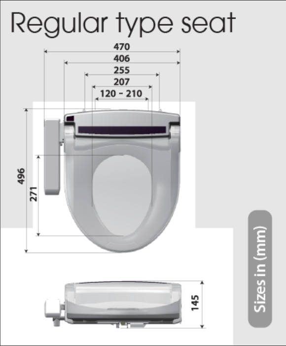 The Bidet Shop Eco Bidet R500 Mid-Range Retrofit Bidet Smart Toilet Seat Cover