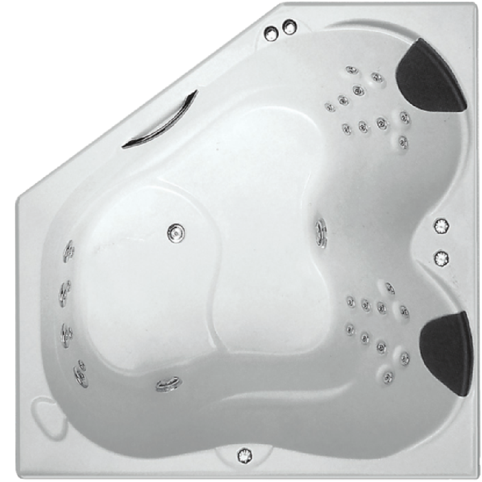 1400*1400/1540*1540*500mm Broadway Karmen 28 Jets Acrylic Diamond Corner Spa Bathtub