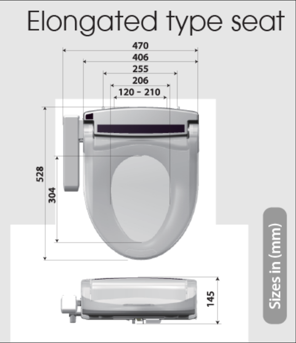 The Bidet Shop Eco Bidet R500 Mid-Range Retrofit Bidet Smart Toilet Seat Cover