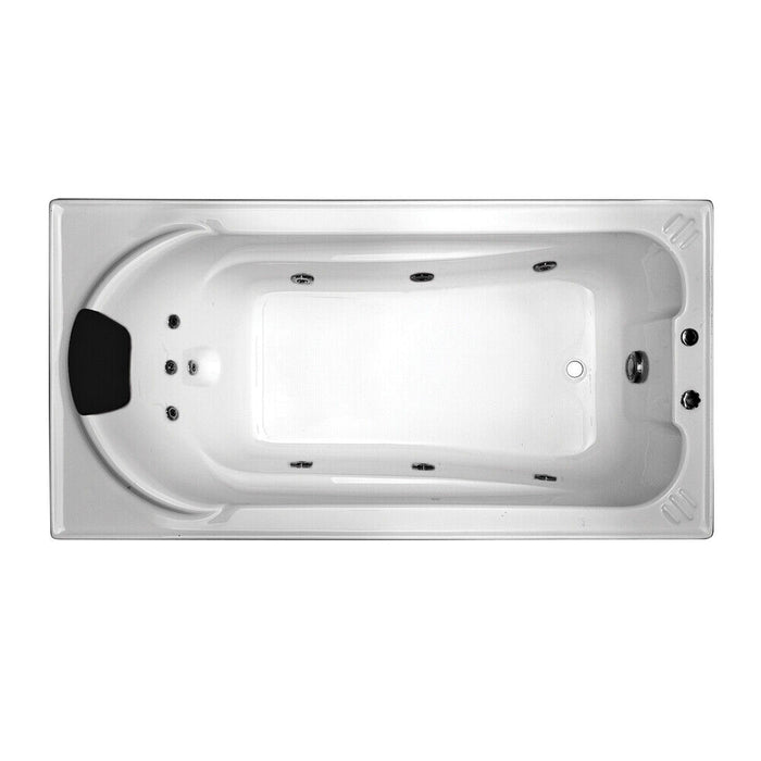 1670*855*550mm Broadway Montillo 10 jets White Acrylic Rectangle Drop In Spa Bathtub